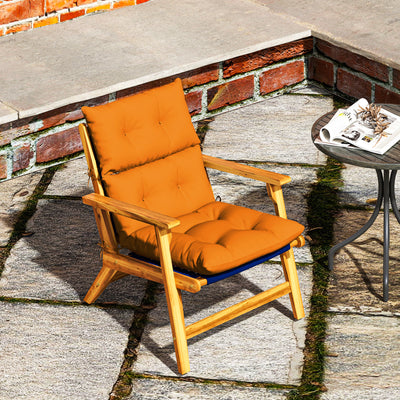 Outsunny 115 x 56cm Rocking Chair Padded Seat Cushion - Orange 