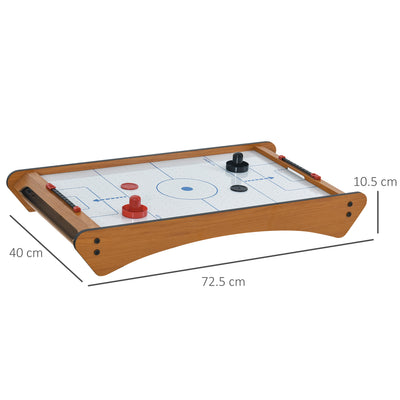 HOMCOM 2.5FT Tabletop Air Hockey Game Table Wooden Portable Party Gaming Toy for Kids Children Adult 