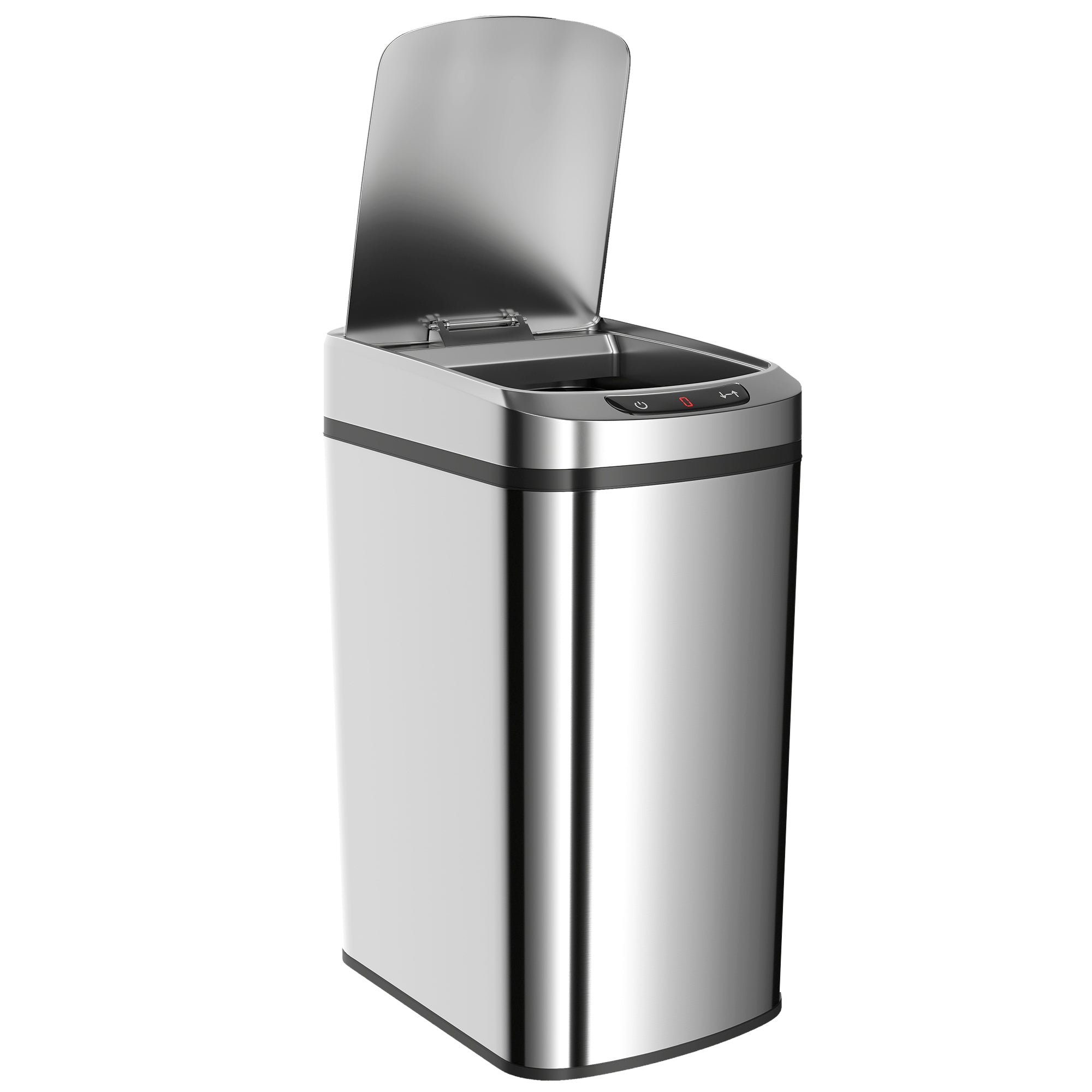 HOMCOM 12L Sensor Bin, Automatic Touchless Motion Sensor Kitchen Bin with Fingerprint Resistant Stainless Steel, Silver 