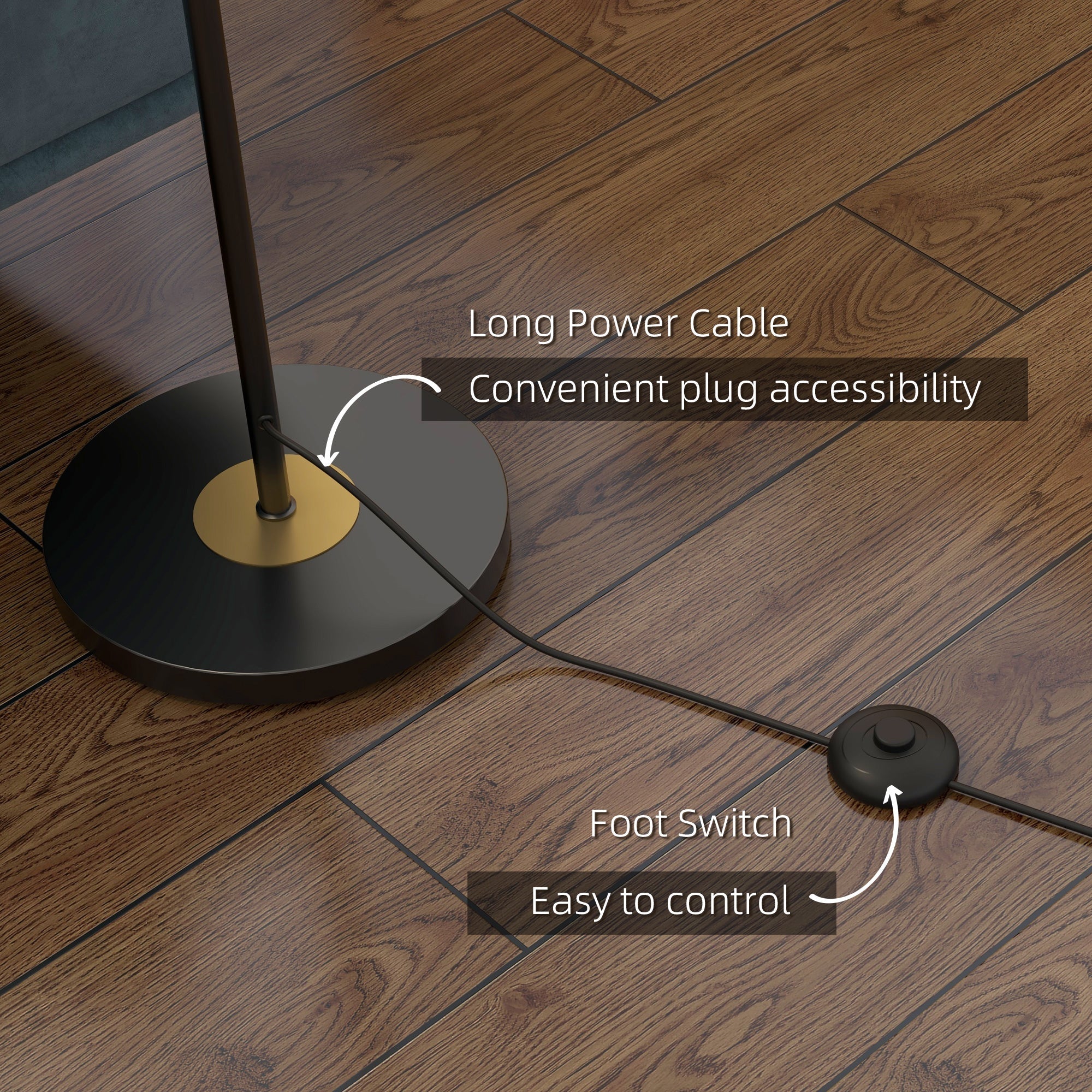 HOMCOM Tree Floor Lamp for Living Room Bedroom with 3 Light, Modern Standing Lamp, (Bulb not Included), 162cm, Grey 