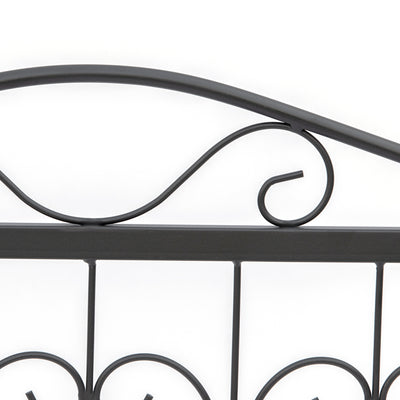 Outsunny Decorative Garden Fencing, 8PCs Outdoor Picket Fence Panels, Rustproof Metal Wire Landscape Flower Bed Border Edging Animal Barrier, Black 