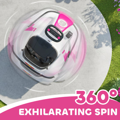AIYAPLAY Kids Bumper Car with 360-Degree Rotation, 6V Electric Ride On Car with Music and Horn for 3-8 Years Old, Pink 