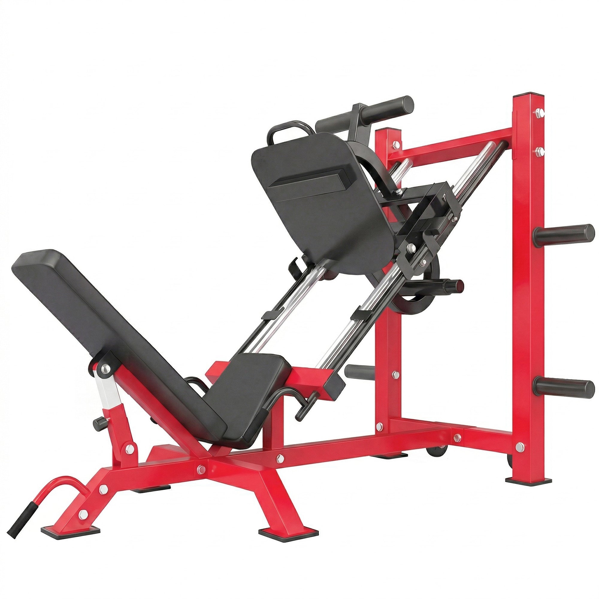 SPORTNOW Leg Press Machine with Wheels and Calf Block, Adjustable Squat Machine for Home Gym, 455KG Capacity 
