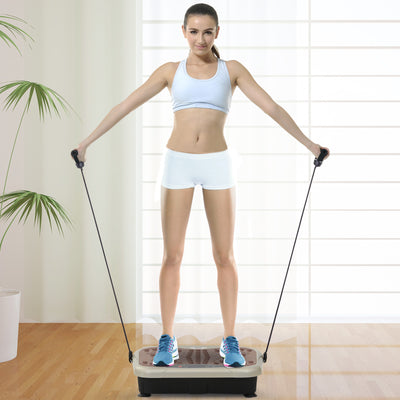 HOMCOM Vibration Plate Machine Fitness Body Shaper Slim Trainer Exercise Workout Home Gym Music Remote Power 