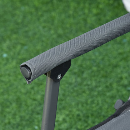 Outsunny Folding Camp Chair Portable Chair w/ Cup Holder Holds up to 136kg Perfect for Camping, Festivals, Garden, Caravan Trips, Fishing, Beach and BBQs 