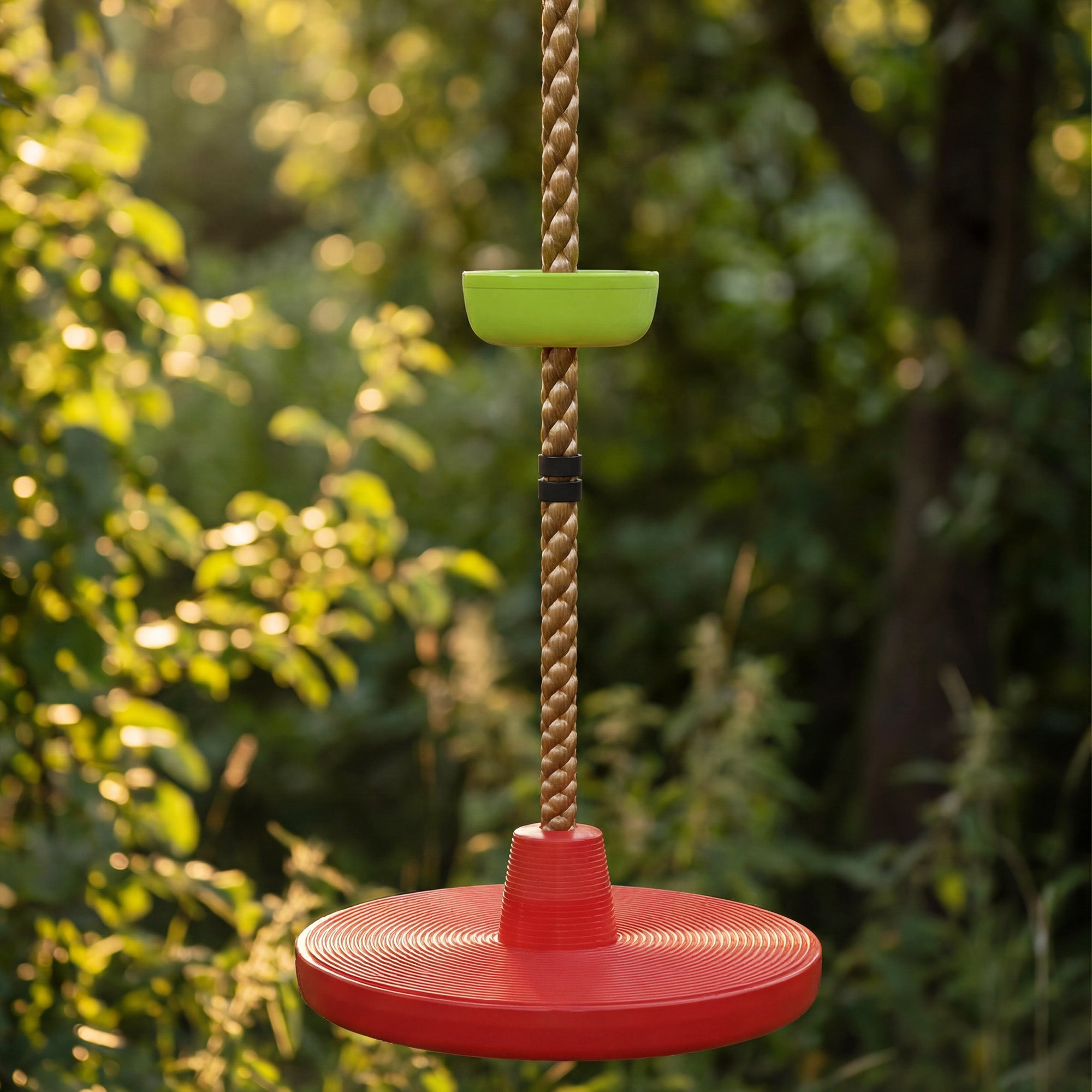 AIYAPLAY Climbing Rope, Kids Tree Swing Kit with Platforms and Disc Swings Seat, Obstacle Course Kids for Garden, Red 