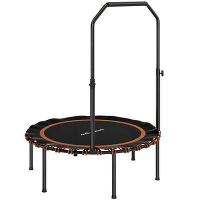 SPORTNOW 40" Foldable Fitness Trampoline Rebounder with Handle, Orange 