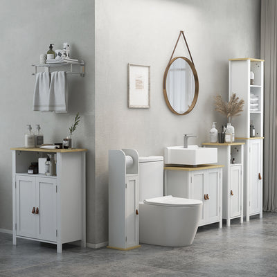 kleankin Under Sink Bathroom Cabinet for Basin without Pedestal - White