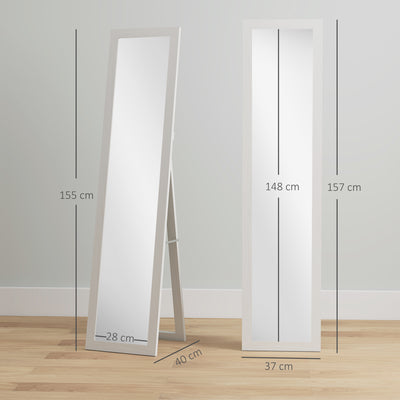 HOMCOM 37 x 157 cm Full Length Mirror - White 
