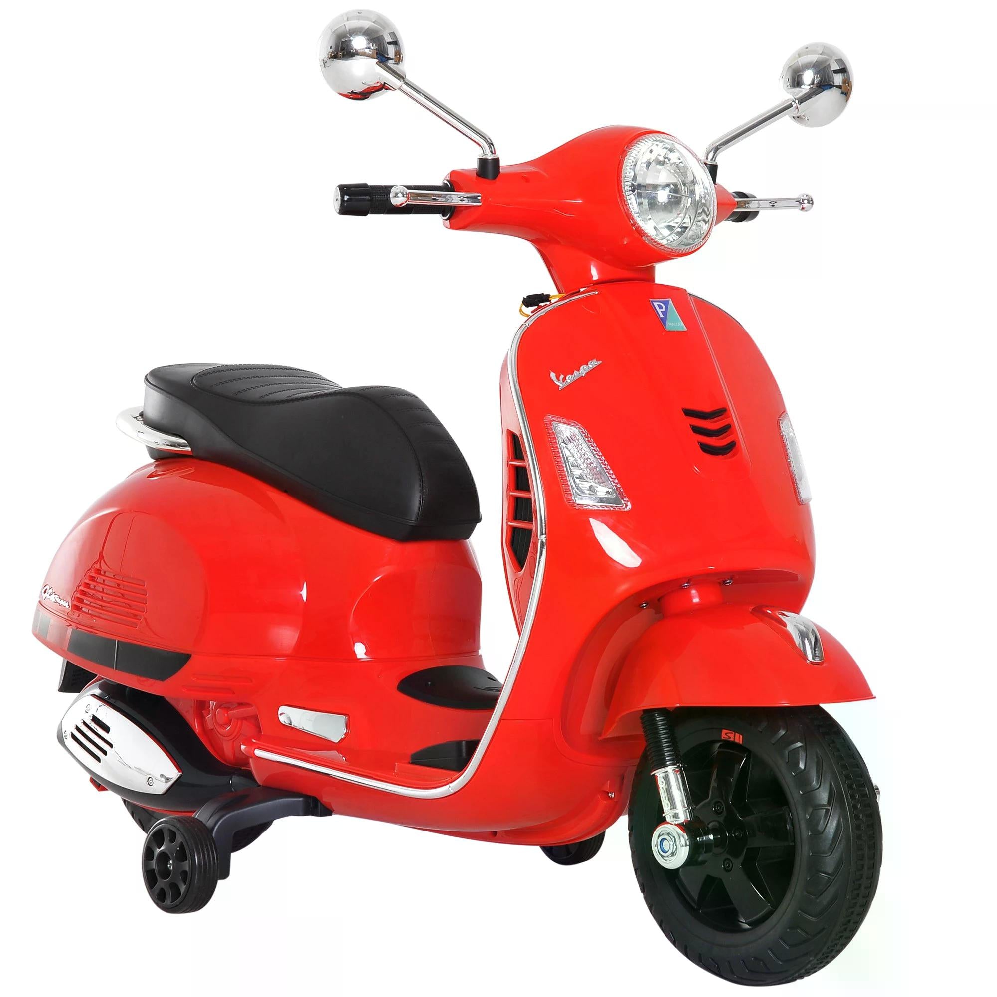 HOMCOM Kids Ride On Motorcycle, 6V, W/LED Lights-Red 