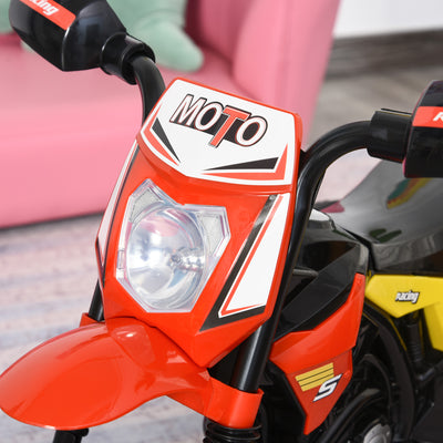 HOMCOM Toddler Pedal Motorcycle Kids Ride On Tricycle Early Learning w/ Music Lights Handlebar Stickers Exercise Boys Girls Gift for Kids 18 - 36 Months Red 