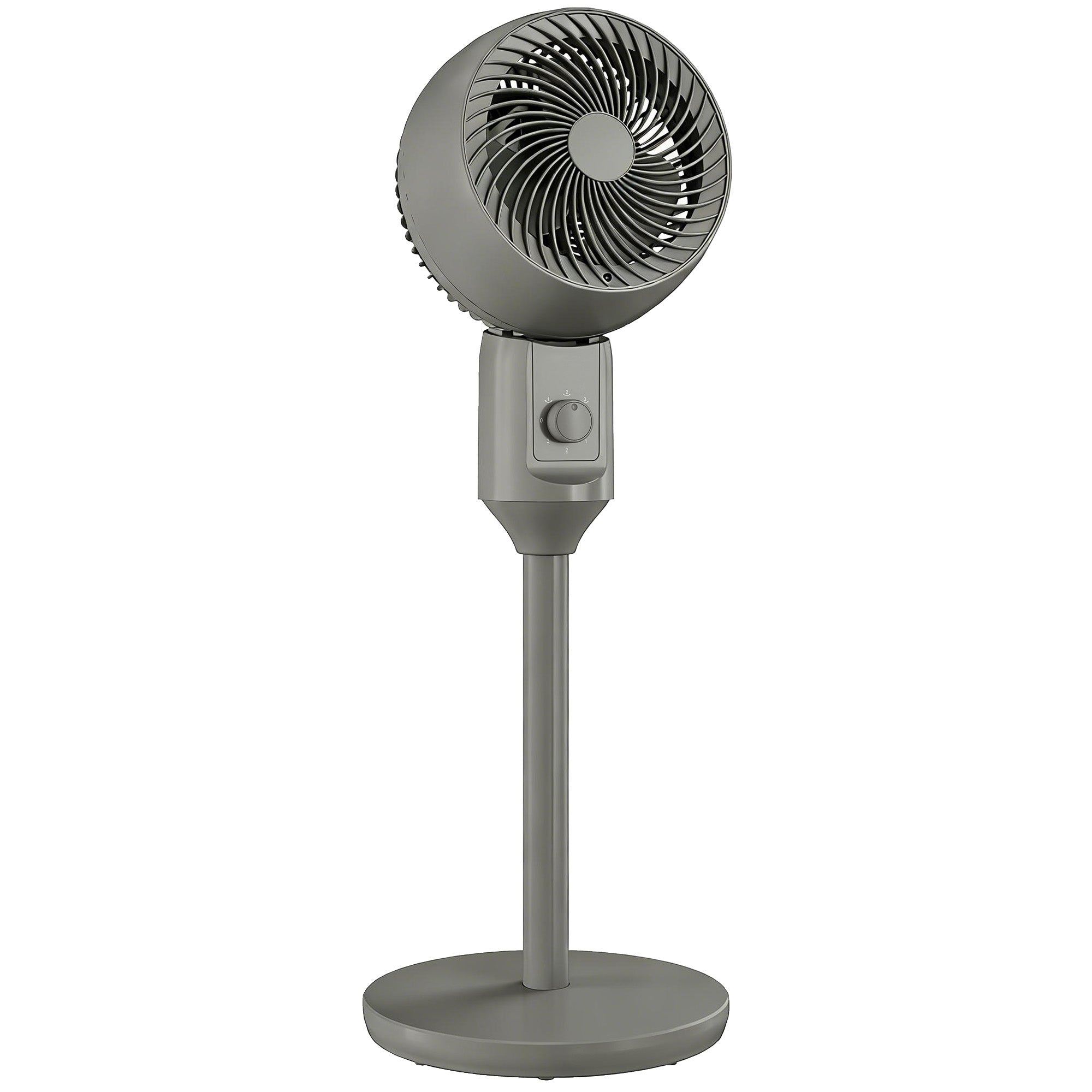 HOMCOM Air Circulator Fan Pedestal Cooling Fan with 3 Speed and Carry Handle, 9 Inch, Grey 