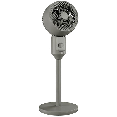 HOMCOM Air Circulator Fan Pedestal Cooling Fan with 3 Speed and Carry Handle, 9 Inch, Grey 