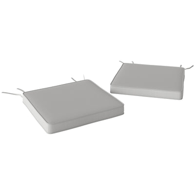 Outsunny Set of 2 Garden Chair Cushions - Light Grey 