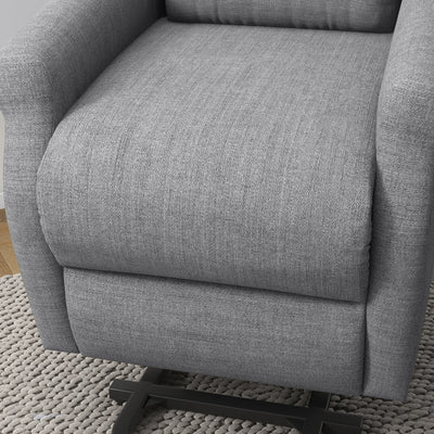 HOMCOM Power Lift Recliner Armchair, Electric Lift Chair for Elderly, Fabric Riser and Reclining Chair with Remote Control, Side Pockets, Extended Footrest, for Living Room, Grey 