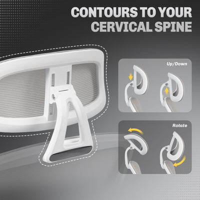 HOMCOM Ergonomic Office Chair, Mesh High Back Desk Chair with Adjustable Lumbar Support and Headrest, Footrest, Reclining Executive Swivel Computer Chair for Home Study, Grey 