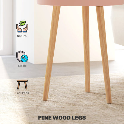 HOMCOM Three-Tier Tray Top Side Table - Multicoloured 