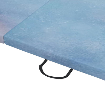 HOMCOM 6FT Foldable Gymnastics Mat, Tri-Fold 2" Thick Crash Mat with Carry Strap Handles for Home Training, Sky Blue 