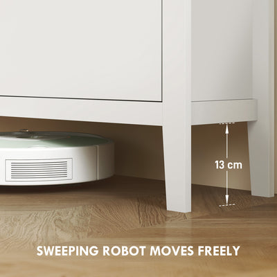 HOMCOM Modern Four-Drawer Shoe Cabinet - White 