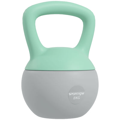 SPORTNOW 8KG Kettlebell, Soft Kettle Bell with Non-Slip Handle for Home Gym Weight Lifting and Strength Training 