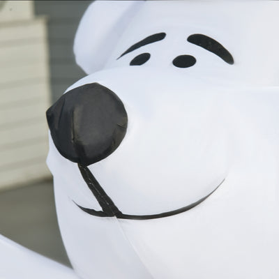 HOMCOM 6ft Tall Outdoor Inflatable Bear Airblown Projection Holiday Christmas Lawn Décor 