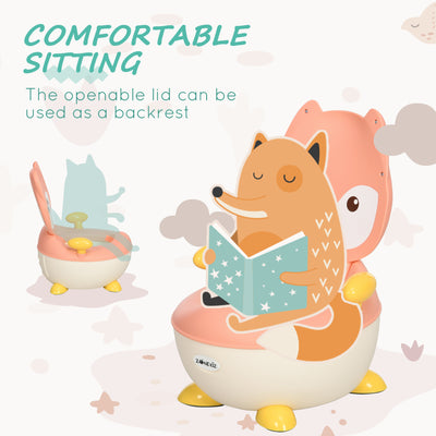 ZONEKIZ Baby Potty Training Toilet with Splash Guard, Anti-Tip Feet, Side Handles, Easy to Clean 