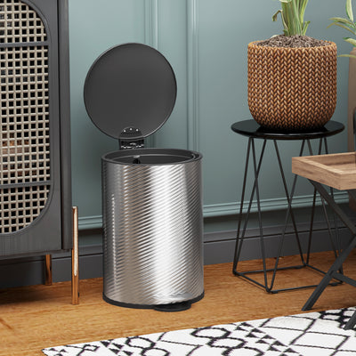 HOMCOM 20L Stainless Steel Compact Home Bin 