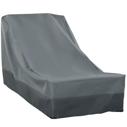 Outsunny Rectangular Patio Furniture Cover for Chairs Water UV Resistant Protection 600D Oxford Fabric Rattan Lounge Clean Cover, 200 x 86 x 82cm 