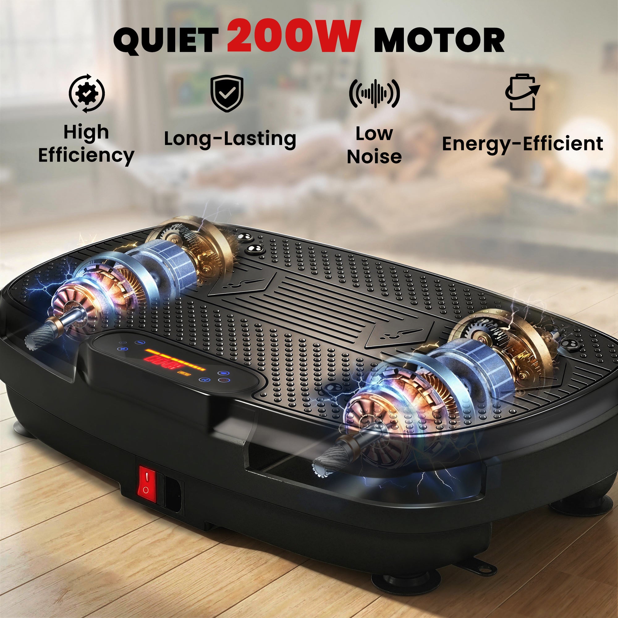 SPORTNOW Vibration Plate Exercise Machine with 120 Speed Levels, 5 Programs, Quiet Vibrating Plate with Resistance Bands 