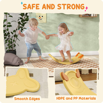 AIYAPLAY Balance Board for Kids Balance Training & Sensory Play, Yellow 