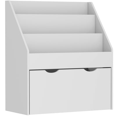 AIYAPLAY Bookcase for Kids with Shelves, Drawer, Bookcase for Bedroom, Playroom, Grey 