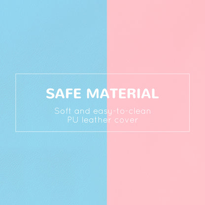 HOMCOM 2-piece Soft Play Set, Baby Foam Climber Block for Toddler 1-3 Years, Pink Blue 