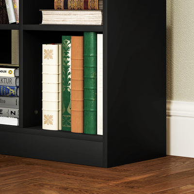 HOMCOM Tall Bookshelf with Drawer, Freestanding Bookcase for Bedroom, Living Room, Home Office, Black 