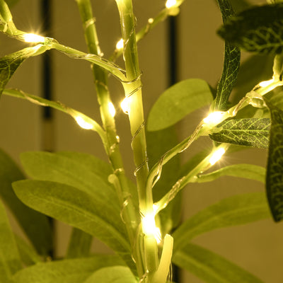 HOMCOM 300 LED Light Decorative Artificial Olive Tree - Green 
