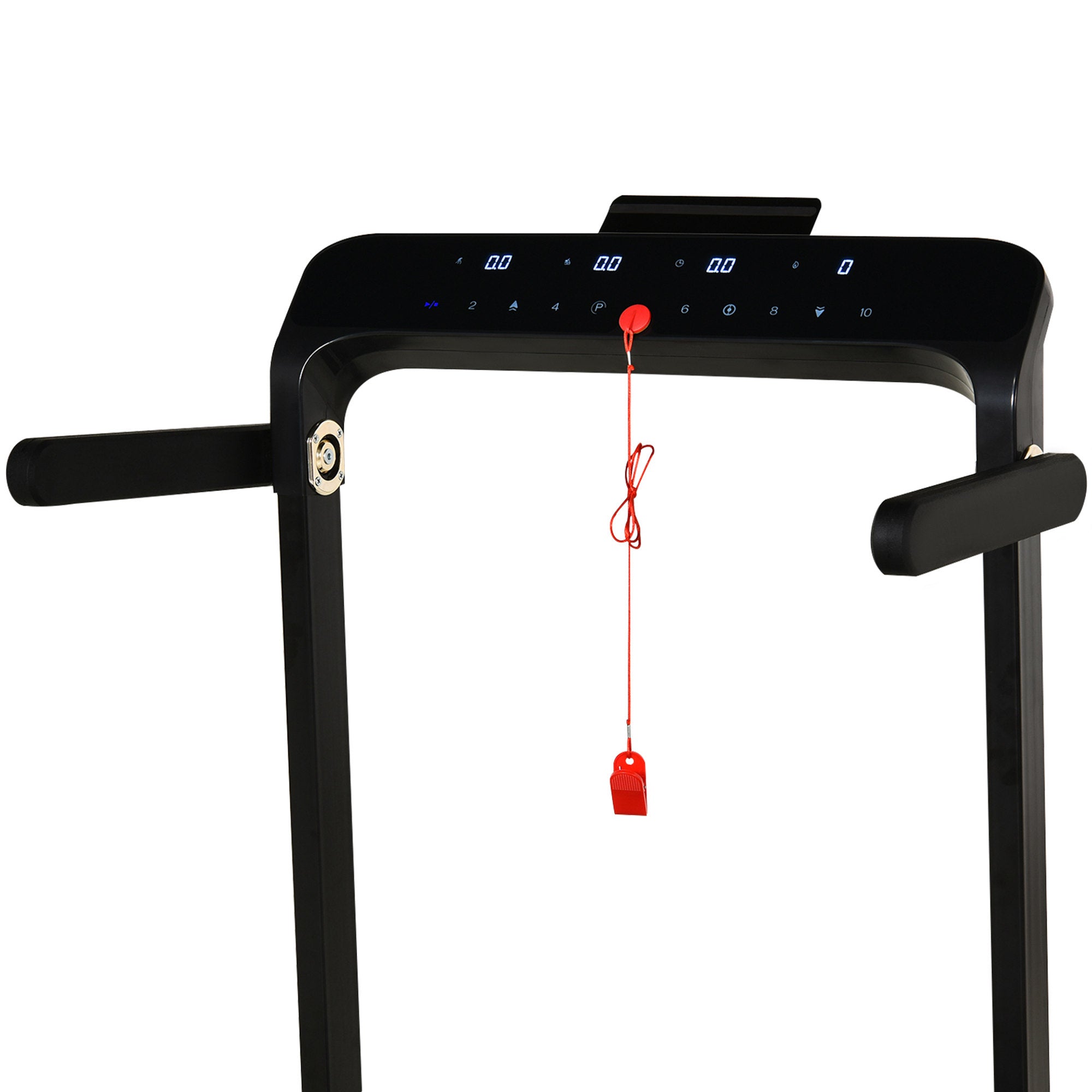 HOMCOM Folding Treadmill, 1.85HP Installation-Free Walking Jogging Running Machine, 12KM/H with 12 Pre-Programs and LED Display for Home Gym Office 