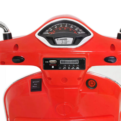HOMCOM Kids Ride On Motorcycle, 6V, W/LED Lights-Red 