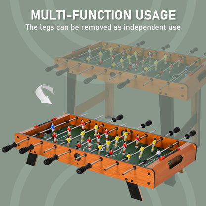 HOMCOM Football Table Heavy Duty  84.5cm for Arcades, Pub, Game Room, 8 Rods, 2 Foosballs 