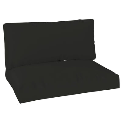 Outsunny 2 Seater Pallet Furniture Cushions Pallet Cushions, UPF20+ 220gsm Fabric, 20 cm Thick Outdoor Seat Pads, Black 