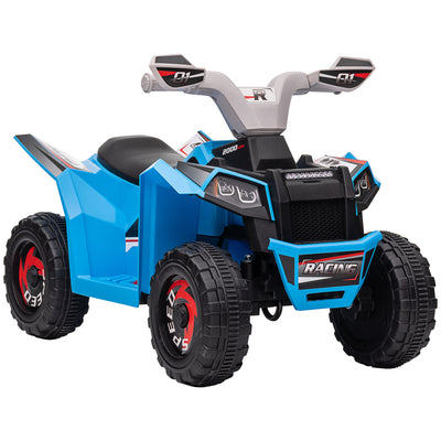 HOMCOM 6V Quad Bike with Wear-Resistant Wheels, Forward Backward Function, for Ages 18-36 Months, Blue 