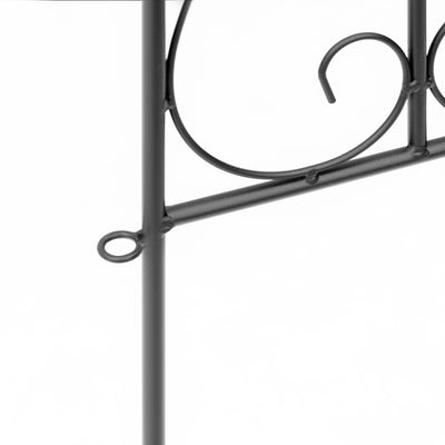 Outsunny Decorative Garden Fencing, 5PCs Outdoor Picket Fence Panels, Rustproof Metal Wire Landscape Flower Bed Border Edging Animal Barrier, Black 
