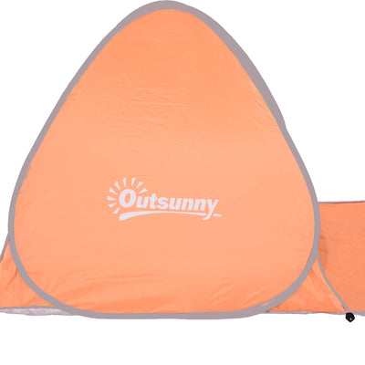 Outsunny 2 Person Pop Up UV Shelter Shade-Orange 