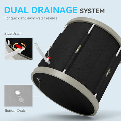 SPORTNOW Ice Bath Tub Outdoor, 210L Portable Cold Water Therapy Tub, Recovery Cold Plunge Pool with Lid, Cover and Carry Bag for Athletes, Black 