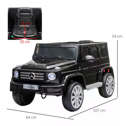 HOMCOM Mercedes Benz G500 12V Kids Electric Ride On Car Toy w/ Remote Control 