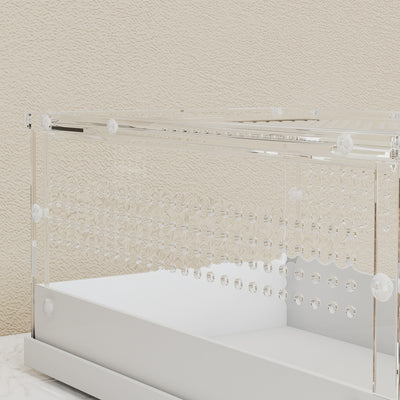 PawHut Acrylic Reptile Terrarium with Top Sliding Door, Vents,  for Snake, Frog, Spider, Gecko, Tarantula, 30 x 20 x 15 cm 
