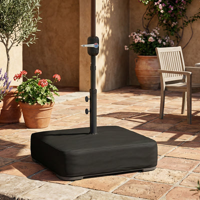 Outsunny Garden Parasol Base 80 kg Sand Filled Heavy Duty Stand for Cantilever Umbrellas and 48 mm Poles Black 