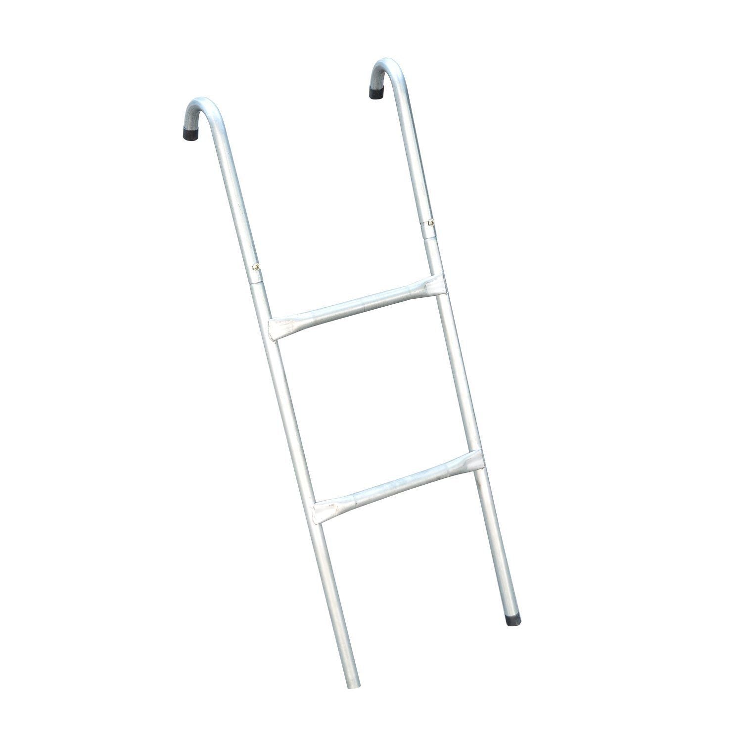 HOMCOM 6-10ft Trampoline Ladder Galvanized w/ Non-slip Mat