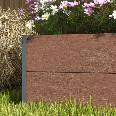 Outsunny 34 x 69.5cm Garden Planter Box, with Back Trellis, Brown 