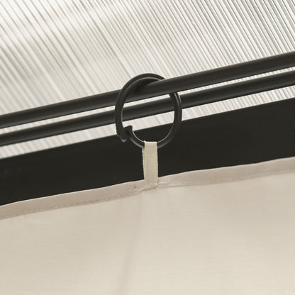 Outsunny 4 Pack Replacement Gazebo Curtains Privacy Panel for Most 3 x 4m Gazebo Canopy Pavillion Outdoor Shelter Sidewalls Accessories Beige 