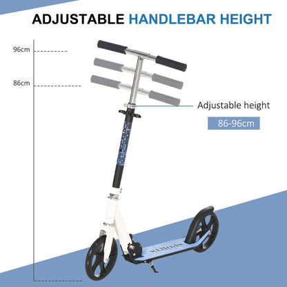 HOMCOM Folding Kids Kick Scooter Ride on Toys-Blue 