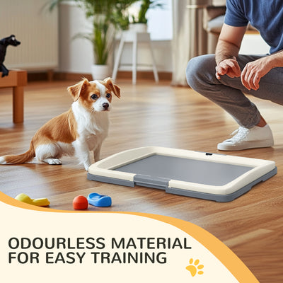 PawHut Dog Toilet Tray for Training Dogs, Dog Litter Tray for Indoor, Outdoor, 63 x 49 x 6cm 